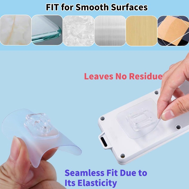 1 / 3 / 5 Cặp Móc Hai Mặt Tự Dính Trong Suốt Traceless Móc Treo Tường Cho Nhà Bếp Phòng Ngủ Cắm Ổ Cắm Giá Đỡ Lưu Trữ