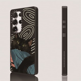 Casetify X bite you Case Matte Black & Sliver Mirror Vỏ hút từ tính Samsung Galaxy S23 S24 S25 Ultra Plus Mặt sau cứng có hộp khắc logo