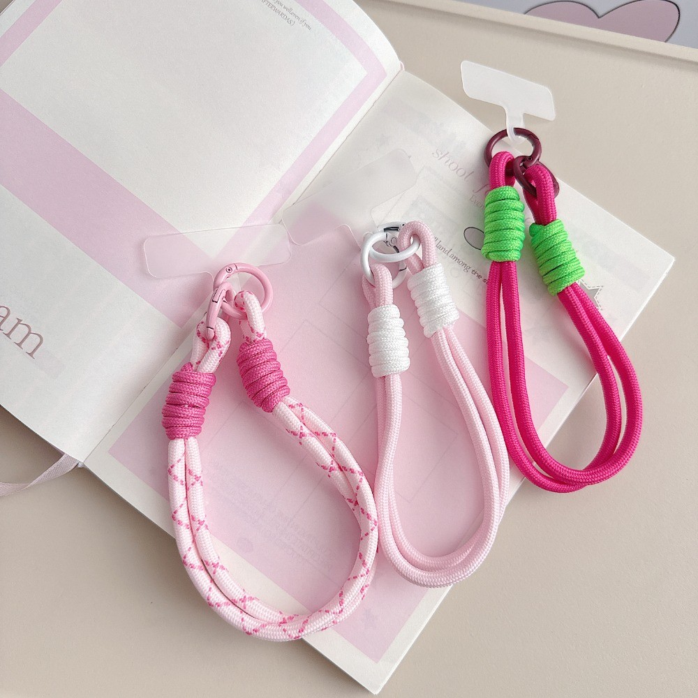 Mùa Hè Nhỏ Màu Tươi Va Chạm Dệt Handmade Dây Nylon Thích Hợp Cho Vỏ Điện Thoại Di Động Cổ Tay Chống Mất Dây