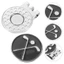 DARON Golf Ball Marker, Có Thể Tháo Rời Đánh Dấu Vị Trí Mũ Golf Kẹp, Di Động Hợp Kim Kẽm Hấp Phụ Kiện Golf