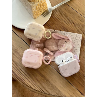 Nơ màu đơn giản cho AirPods 1 / 2 3 Pro Pro2 pro3 Bộ tai nghe Airpod4 Vỏ bảo vệ Bluetooth không dây AirPods Pro i3 i4 pro3 Vỏ bảo vệ tai nghe
