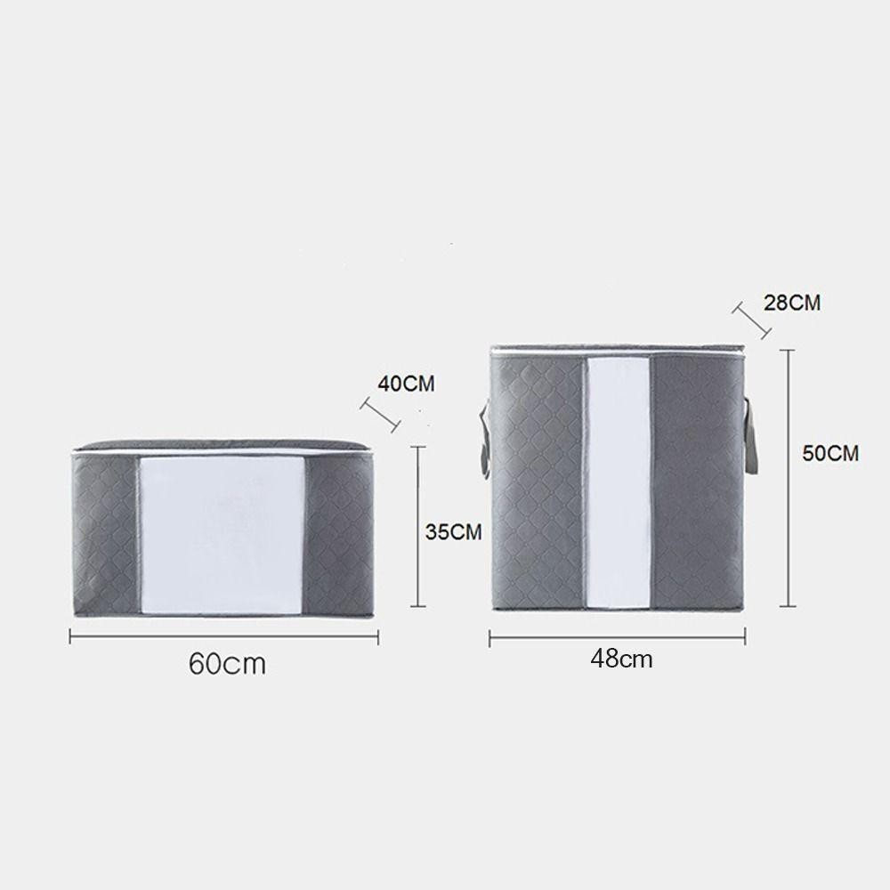 HOBBYIN Túi đựng quần áo HOBBYIN, có tay cầm nâng Túi đựng chăn có thể gập lại, Vải không dệt Công suất lớn Hộp đựng đồ Tủ quần áo phòng ngủ
