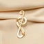 DELMER Treble Clef Pins, Hợp kim Music Note Eighth Note Pin, Nhạc cụ cổ điển vàng tinh tế G Clef Trâm cài buổi hòa nhạc