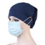 Mũ Chemo MERIGGIARE, Phụ kiện tóc Khăn xếp ly bảo vệ tai, Khăn xếp cotton màu trơn thời trang dành cho nữ