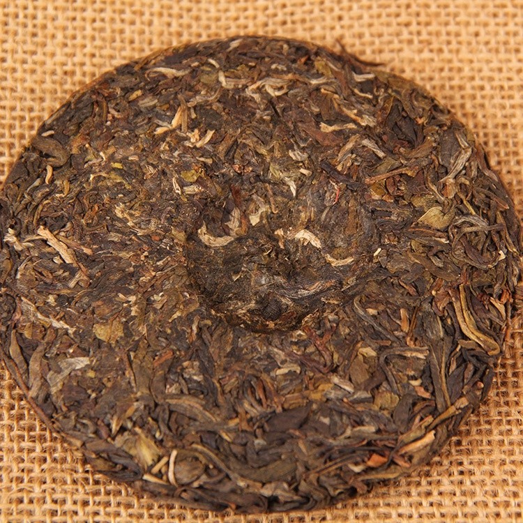 Bánh Trà Phổ Nhĩ Sống Băng Đảo Mãnh Hải Vân Nam 100 gram năm 2019 (Thất Tử Điềm)