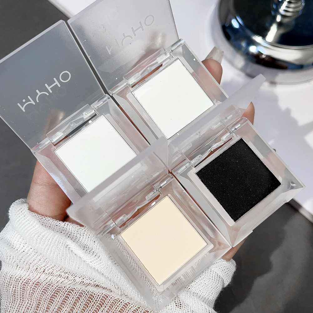Bảng Phấn Mắt Đơn Sắc - Pearly Matte White Beige Highlights - Chống Thấm Nước Lâu Dài Làm Sáng - Phấn Mắt Shimmer Powder Pigment - Mỹ Phẩm Trang Điểm Da Mặt