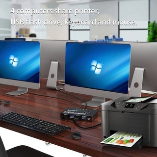 KCEVE  4 Port USB 3.0 Switch Selector,KVM Switcher 4 Computers Sharing 4 USB Devices,USB Peripheral Switcher for Keyboard Mouse