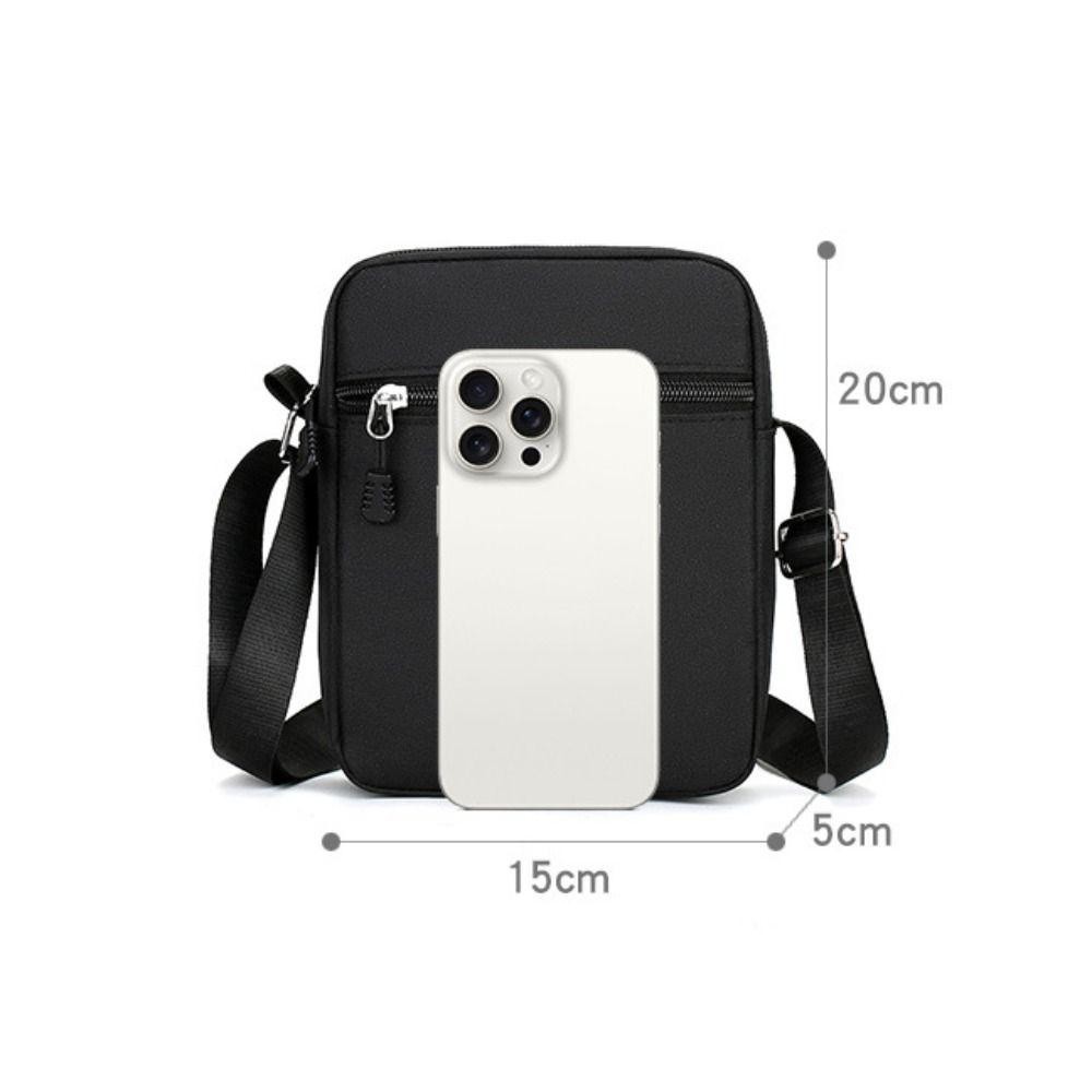 Túi đeo chéo GOODH, Túi đeo vai Mini màu đen, Túi điện thoại di động chất lượng cao cho nam