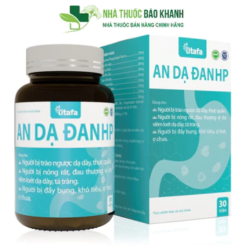Viên uống AN DẠ ĐANHP hộp 30 viên - Hỗ trợ người bị trào ngược, nóng rát dạ dày, đầy bụng, khó tiêu, ợ hơi, ợ chua