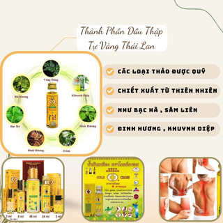 Dầu Thập Tự Vàng Gold Cross Yellow Oil Thái Lan 15ml