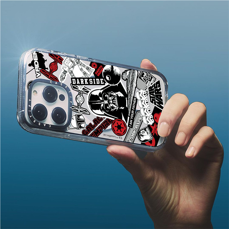 Casetify X STARWARS Ốp Lưng Trong Suốt Hút Từ Tính Trong Suốt Cứng Acrylic Mặt Sau TPU Edge Case Sideband Phông Chữ Ốp Lưng Điện Thoại Tác Động Cho Apple IPhone 13 14 15 Pro Max Có Hộp