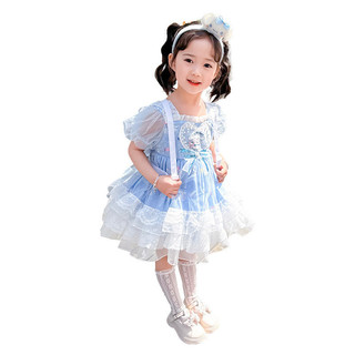 Kid 's Cinnamoroll Dog Gothic Puff Dress - Trang phục biểu diễn hoạt hình mới mùa hè 2024