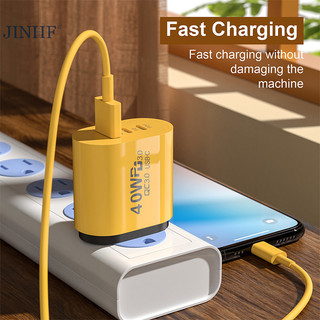 Jinhf 40W USB C Bộ Sạc Nhanh 3.0 PD Loại C Cho Điện Thoại Di Động HOT