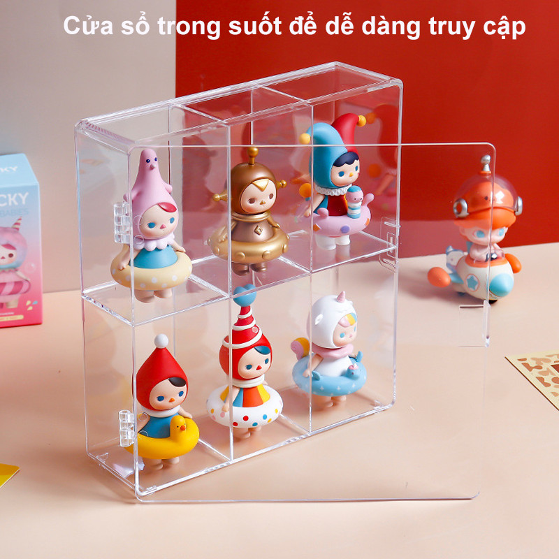 Hộp Đựng Trưng Bày Mô Hình Mika Acrylic Trong Suốt，Tủ trưng bày Lego nước hoa，Chống bụi và chống thấm nước với vách ngăn