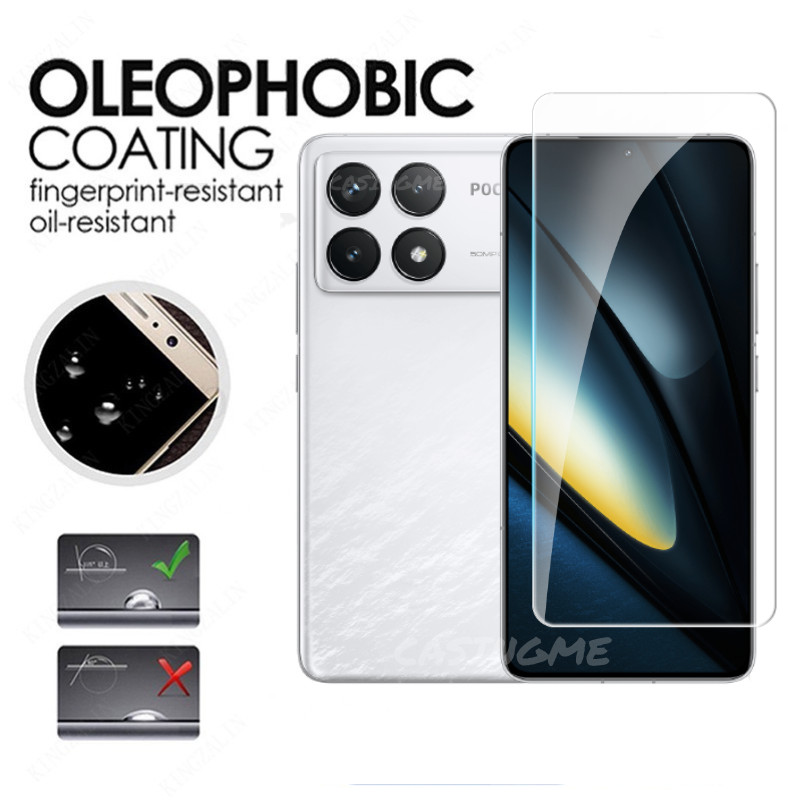 Poco F6 Pro 2024 Full Cover Bảo Vệ Màn Hình Kính Cường Lực Cho PocoF6Pro ProF6 Poco F6Pro F6 F 6 6F Pro 2024 4G 5G Mặt Trước Phim Mặt Sau Ống Kính