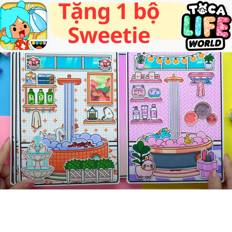 Búp bê giấy Avatar World Pazu vs Toca Boca Quiet Book- Happyfunny