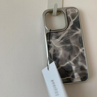 Ốp điện thoại gợn nước viền mạ điện sang trọng cho iPhone15 14 13 12 Pro Max Vỏ bảo vệ camera chống sốc Vỏ cứng mờ đôi iPhone