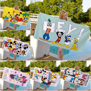 Khăn Mickey Và Minnie Chuột Terry Vải Một Mặt In Mềm Mại Vải Terry Khăn Tắm Đồ Dùng Phòng Tắm