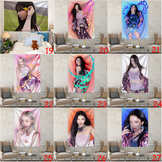Aespa < Armageddon > Tấm thảm Polyester treo tường có kẹp Karina & Giselle & Winter & Ningning Tấm thảm treo tường Quà tặng trang trí nhà cửa