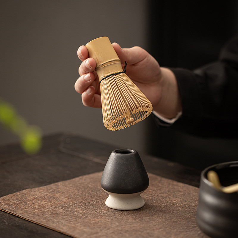 Chổi đánh Matcha, Cây khuấy trà xanh ,Dụng Cụ Pha Trà, Phụ Kiện Trà Nai Decor，Làm bằng tre