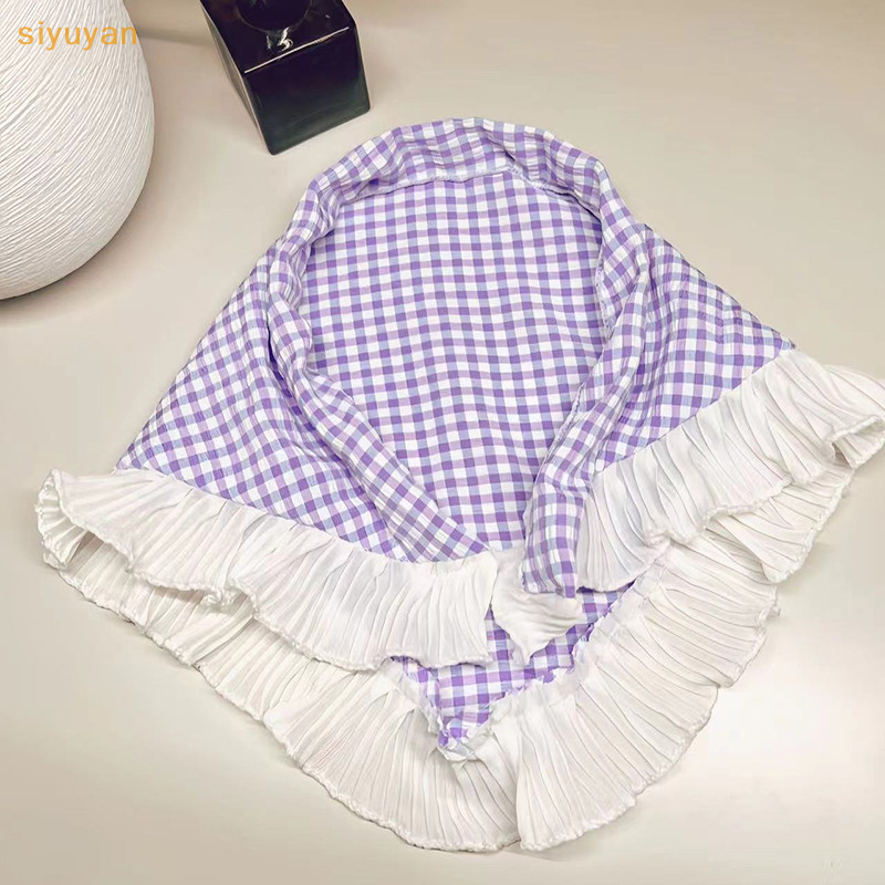 Siyuyan Trắng Ren Khăn Trùm Đầu Phong Cách Mục Vụ Tam Giác Khăn Nữ Retro Khăn Trùm Đầu Du Lịch Ảnh Phụ Kiện Tóc VN