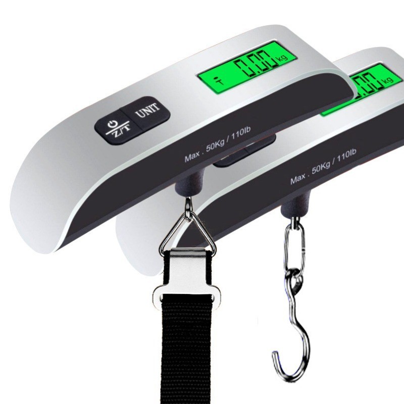 Cân hành lý loại t 50kg cân cầm tay đèn xanh cầm tay cân cẩu móc thép