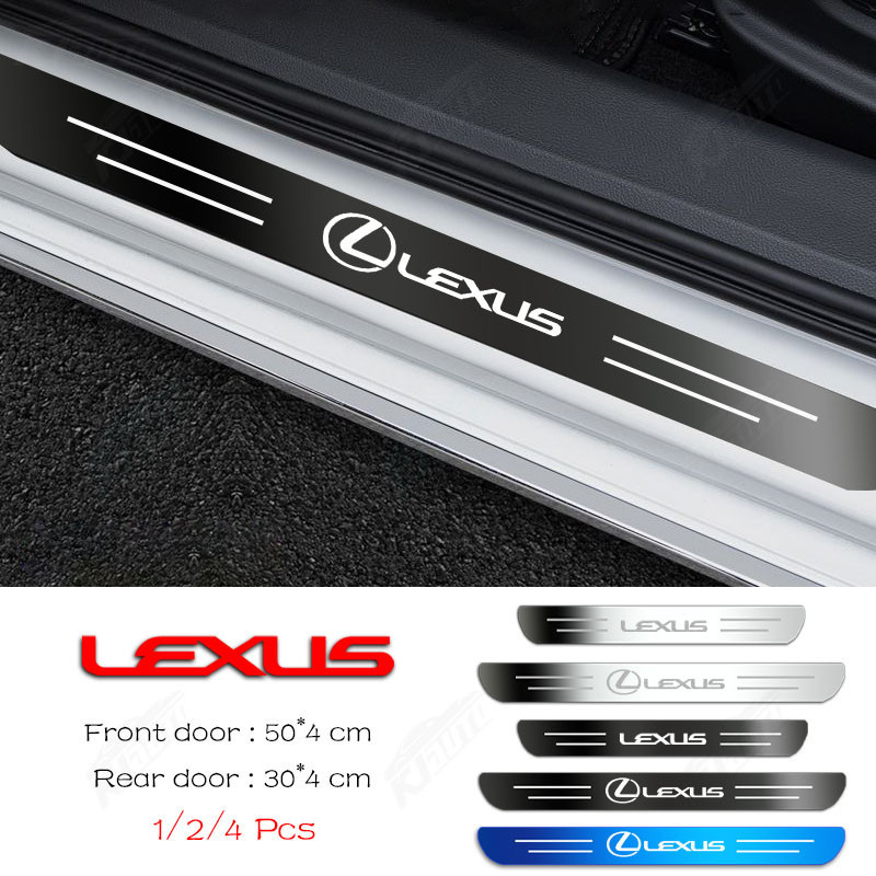 ✨ Lexus Cao Cấp Tùy Chỉnh Kim Loại Sill Bảo Vệ Chống Trầy Xước Chống Bụi Bẩn Thép Không Gỉ Bảo Vệ Cửa Xe Ô Tô Miếng Dán Trang Trí Xe Hơi Phụ Kiện Cho IS250 CT200h ES250 GS250 IS250