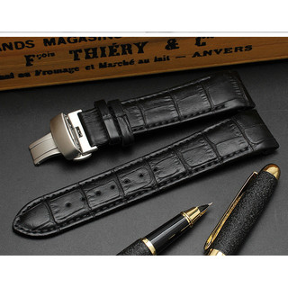 Dây đồng hồ da thật cong cho Tissot T035 607 407 439 22mm 23mm 24mm nam nữ, khóa bướm, thay thế