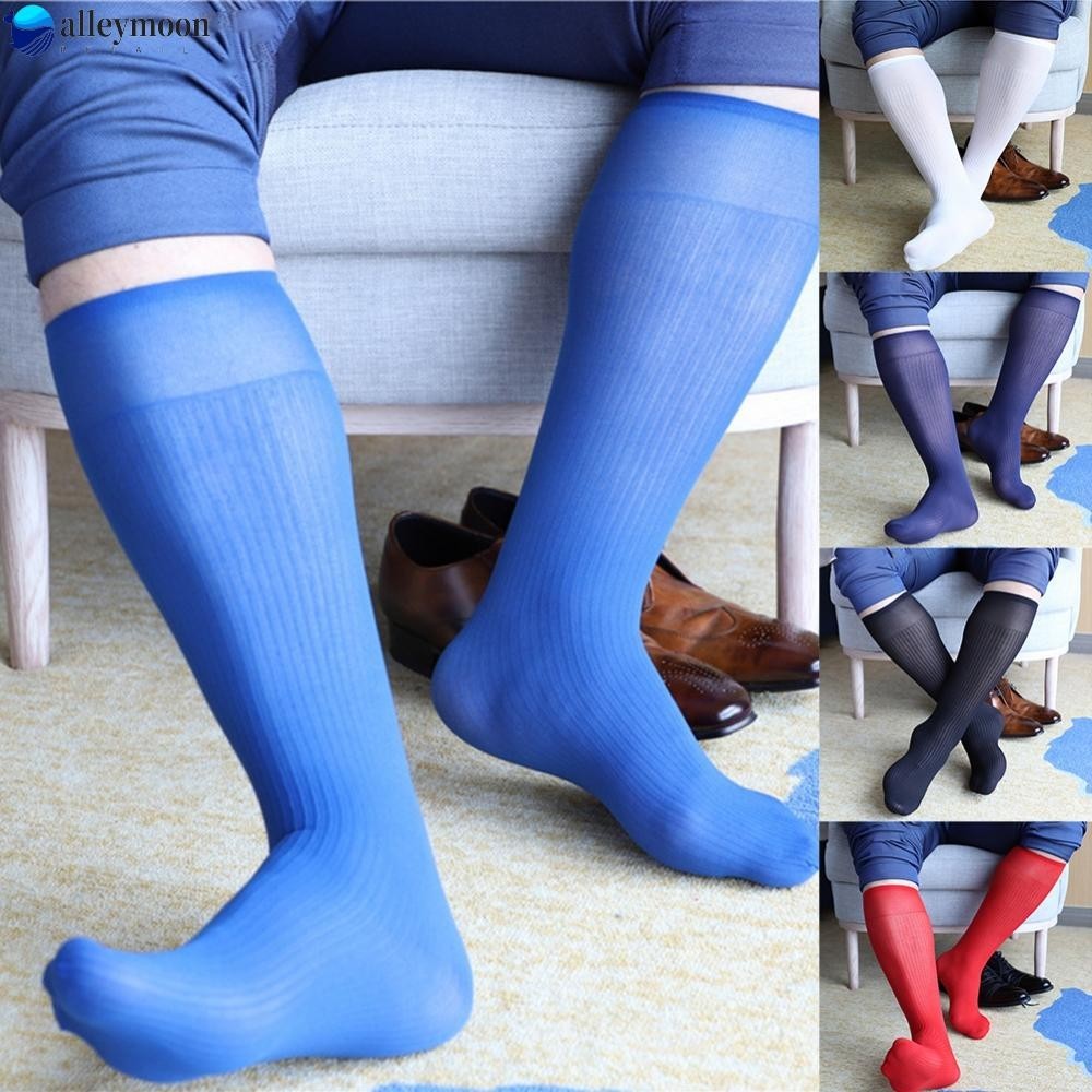 Oto Nam Sọc Rộng Ngón Chân Sheer Kinh Doanh Tất Lụa Cao Mỏng Thoáng Khí