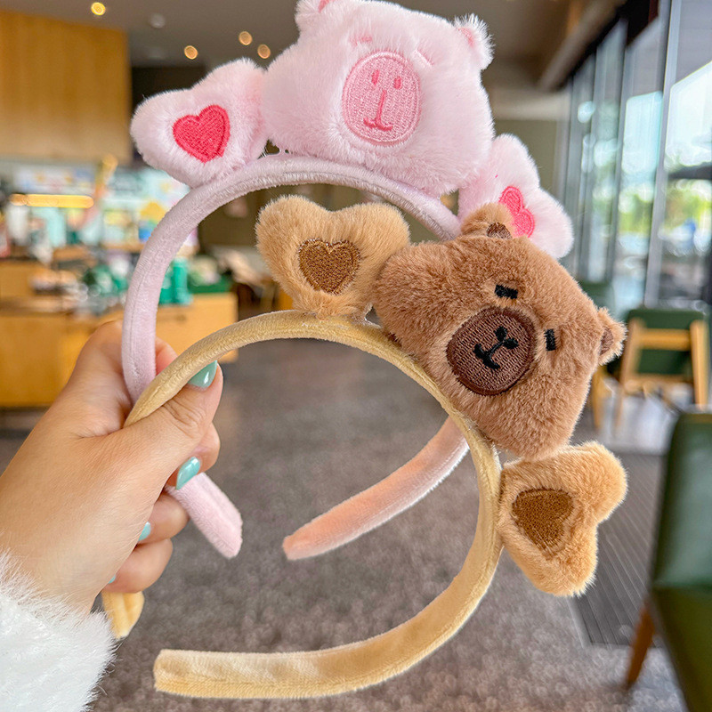 Bờm Tóc, Băng Đô Cài Tóc Chuột Lang Nước Capybara Tay Tim Xinh Xắn Phụ Kiện Tóc Nữ và Bé Gái Empoli