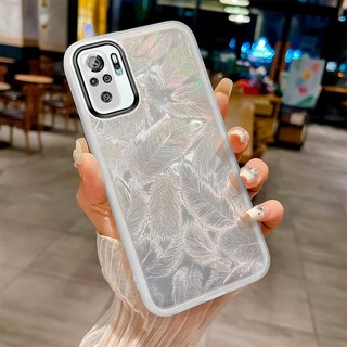 Redmi Note10 M2101K7AI M2101K7AG NOTE10S XIAOMI POCOM5S 2207117Bpg Đi kèm với màng ống kính, miếng dán lông vũ đầy màu sắc, bột lấp lánh gradient, ốp điện thoại mềm trong suốt