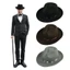 Yoo Vintage Bowlers Mũ Nam Nữ Dự Tiệc Fedoras Mũ Có Thắt Lưng Trang Phục Hóa Trang Nón Quý Ông Mũ Sân Khấu Nón