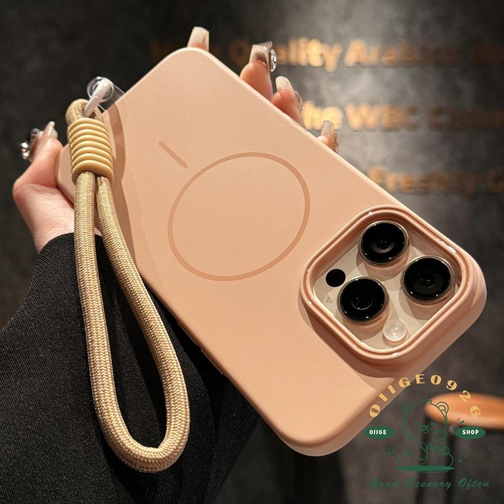 [Vỏ dây buộc] Vỏ điện thoại từ tính lỏng cảm giác da iphone16 Pro Max 15 14 13 12 11 cho vỏ iPhone Vỏ cứng PC chống sốc