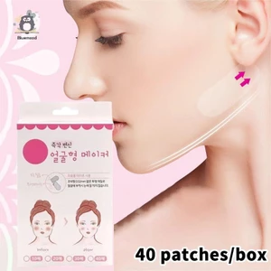 40pc Băng nâng cơ mặt chữ V vô hình Nhãn dán loại bỏ nếp nhăn Mặt trán cổ Miếng dán chống lão hóa Miếng dán giảm béo mặt Mới