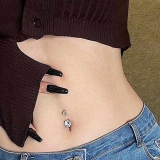 🔥 Khuyên rốn giả 🔥 Không cần lỗ xỏ Phong cách Âu Mỹ Phụ kiện trang trí rốn Miếng dán che sẹo Khuyên cho nữ có hàng sẵn Đính đá quyến rũ ins Khuyên rốn ♒Nhãn dán móng tay không đục lỗ không đục lỗ rốn hở cô gái nóng bỏng không cần đinh rốn không đục lỗ C