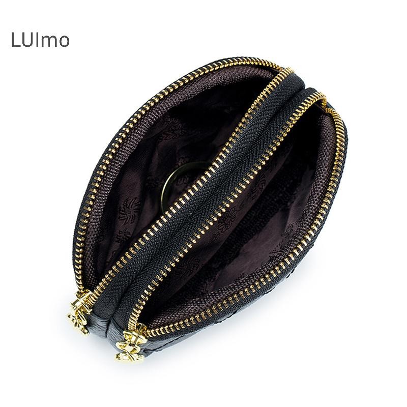Luimo Thời Trang Mới Lưới Dây Kéo Tiền Xu Ví Nữ Túi Đựng Thẻ SBS