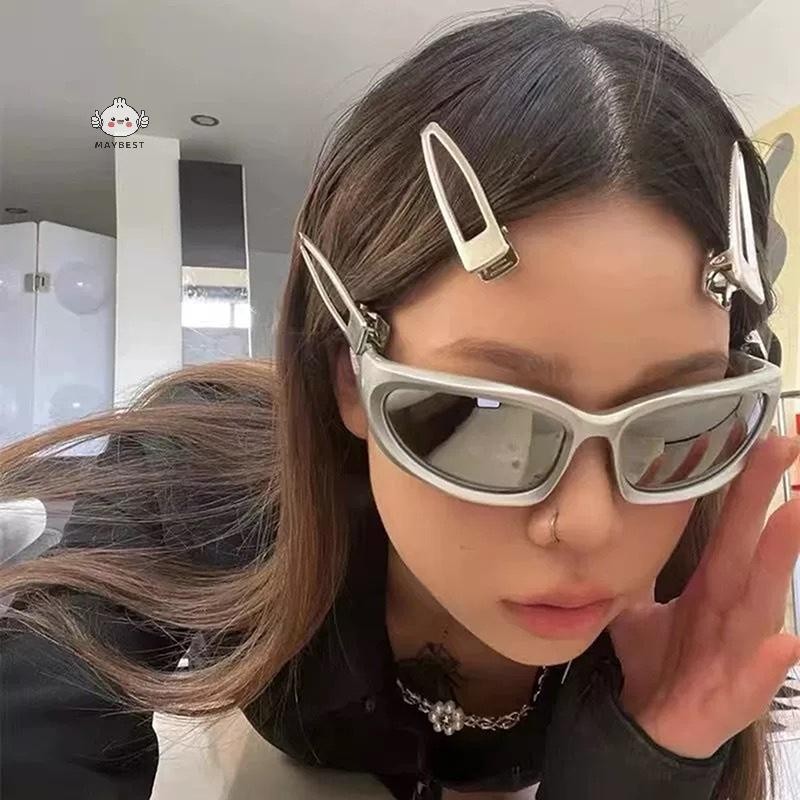 Maybest Hợp Thời Trang Mát Y2K Kính Mát Unisex Kính Mát Tương Lai Đi Xe Đạp Lái Xe Bóng Phụ Kiện Thời Trang Cặp Đôi Quà Tặng Ảnh Prop {VN}