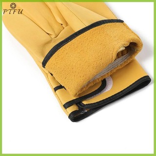 Ptfu Găng Tay Làm Việc Da Cừu Công Nhân Làm Việc Hàn Bảo Vệ An Toàn Sân Vườn Thể Thao Xe Máy Lái Xe Găng Tay Chống Mài Mòn Mới