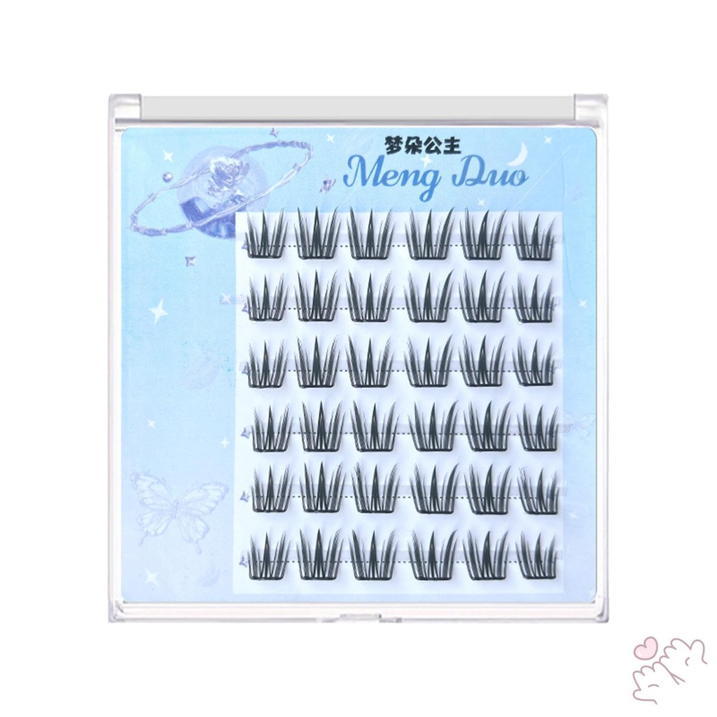 Lông mi giả Cụm lông mi tự nhiên Wispy Pre-glued Cụm lông mi tự dính