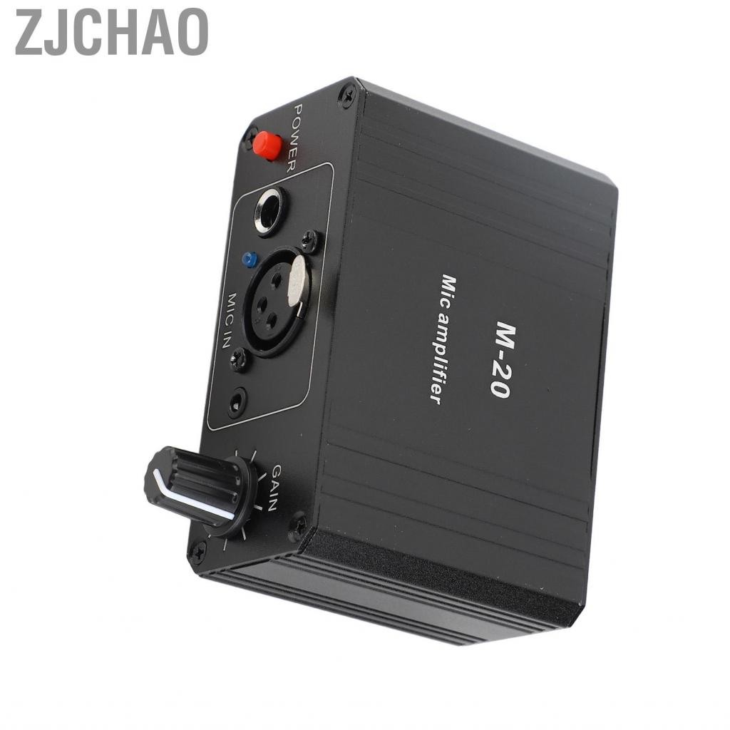 Zjchao Micro Preamp Mic Gain Booster 48V Power XLR đầu ra cho động và thiết bị ngưng tụ