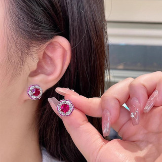 Châu Âu Mỹ ins Phong Cách Mới Full Kim Cương Carbon Cao Kim Cương Bộ Trang Sức Hoa Nữ