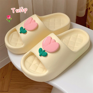 Xixitiao Dép Đi Trong Nhà Đế Mềm Hình Hoa Tulip Mới Thích Hợp Cho Mùa Hè Dùng Trong Nhà Và Phòng Tắm