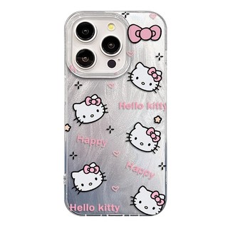 Ốp lưng iPhone họa tiết Hello Kitty vui vẻ, dành cho iPhone 16/15/14/13/11 Pro Max/XR/XS Max