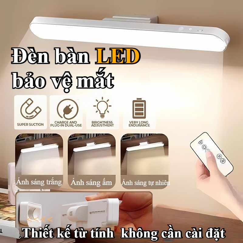 Đèn học led bảo vệ mắt tích điện có remote,Đèn đầu giường bảo vệ mắt từ tính,5 đèn có thể chuyển đổi