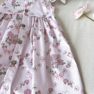 Váy Hè 2 Dây Cánh Tiên Vintage Cho Bé Gái Xinh Yêu ( Chất Cotton) 8-26kg