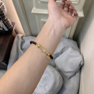 Vòng Tay Giàu Có Garnet Ice Bầu Trong Suốt Vòng Tay Nữ Đính Hạt May Mắn Mới Phong Cách Trung Hoa Phong Cách Retro Cung Điện Phong Cách