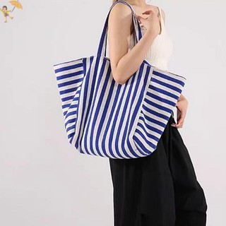 [Gou] Phiên Bản Hàn Quốc Túi Tote Dung Tích Lớn Túi Tote Sọc Thời Trang Mới Túi Đeo Vai VN