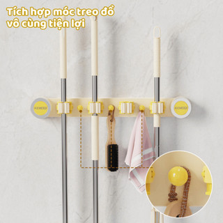 Móc Treo Chổi Kẹp Treo Cây Lau Nhà Hút Chân Không Siêu Chắc, Giá Móc Treo Đồ Đa Năng Chịu Lực Tốt NGÓI HOME - MTC03