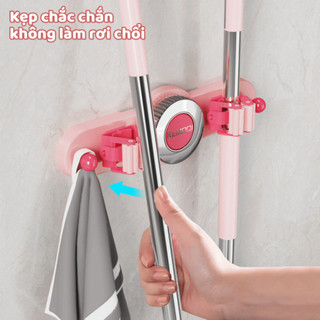 Móc Treo Chổi Kẹp Treo Cây Lau Nhà Hút Chân Không Siêu Chắc, Giá Móc Treo Đồ Đa Năng Chịu Lực Tốt NGÓI HOME - MTC03