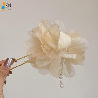 Lưới Vải tuyn Hoa Kẹp Tóc Hình Chữ U Kẹp Tóc Handmade Lâu Dài Tạo Kiểu Tóc Dụng Cụ Cho Sinh Nhật Sân Khấu Đảng Kiểu Tóc Làm